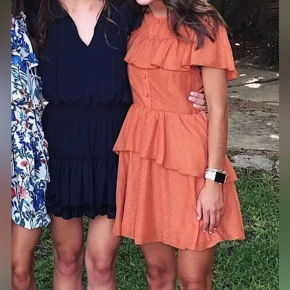 Orange with Ruffles House of Harlow Dress - Picture 4 of 8